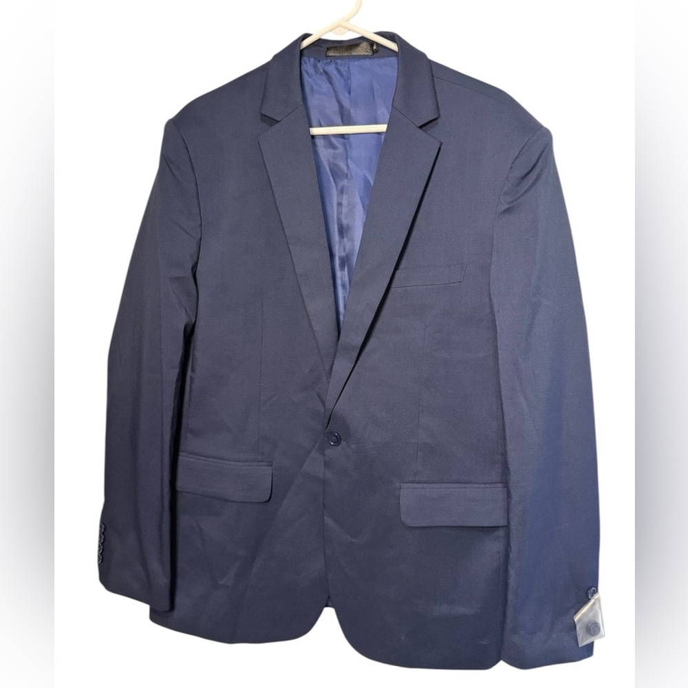 New Men's Navy One-Button Blazer | Sport Coat | Jacket Size XL